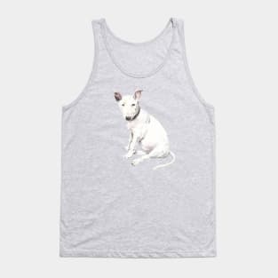 Watercolor Bull Terrier Dog Pet Portrait Tank Top